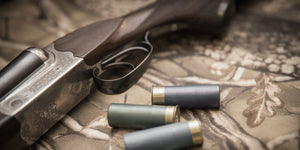 Online Shotgun Showroom ireland banner image with cartridges and shotgun