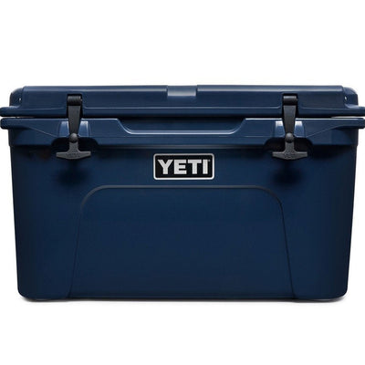 Yeti Tundra 45 Cooler in Navy - Available online from Red Mills Outdoor Pursuits, Kilkenny, Ireland - front side