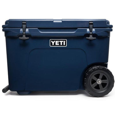 Yeti Tundra Haul Wheeled Cooler in Navy red mills outdoor pursuits 
