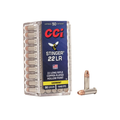 CCI Stinger .22 Extra LR 32gr CPHP Varmint Bullets buy online ireland Copper Plated Hollow Point bullets