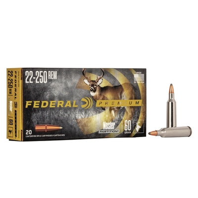 Federal Premium 22-250 Rem 60gr Nosler Bullets buy online red mills outdoor pursuits