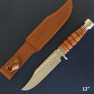 Elk Ridge ER-047 Fixed Blade 12 inch Knife with Leather Sheath red mills outdoor pursuits online gun shop