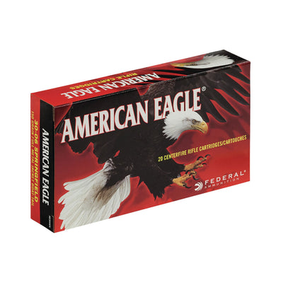 Federal Am. Eagle 30-06 Springfield 150gr Full Metal Jacket Boat Tail Bullets buy online from red mills outdoor pursuits kilkenny ireland gun shop