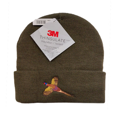 Result 3M Thinsulate Hat in Olive with Pheasant Embroidery red mills gun store kilkenny ireland