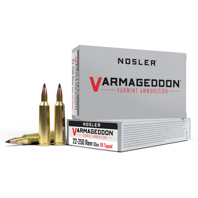 Nosler Varmagedon 22-250 55gr FB Tipped Bullets