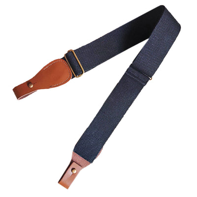 Rifle Sling in Black Canvas & Brown Leather red mills outdoor pursuits