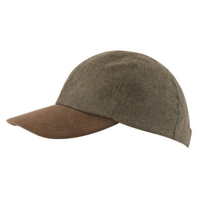 Schoffel Barnsdale Cap in Loden Green Herringbone Tweed