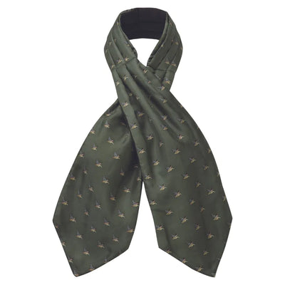 Schoffel Silk Shooting Cravat/Tie in Olive