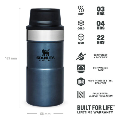 Stanley Travel Mug 250ml/8.5oz in Nightfall Blue specs