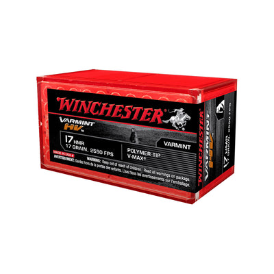 Winchester .17 HMR Varmint HV 17gr Polymer Tip V-Max Bullets buy online ireland from red mills outdoor pursuits gun ammo store