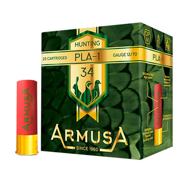 Armusa PLA-1 12G 34 gram shotgun Cartridges available online from red mills outdoor pursuits kilkenny ireland