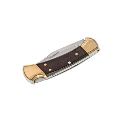 Buck 110 Folding Hunter Knife (9210) - buy online from red mills outdoor pursuits gun shop kilkenny ireland -  folded knife in gold and wood