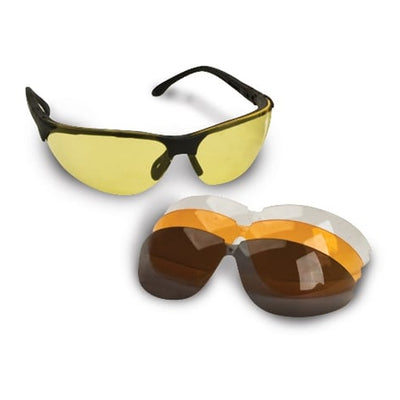 Walker’s  Sport Glasses Kit - Impact Resistant, 4 Interchangeable Lenses