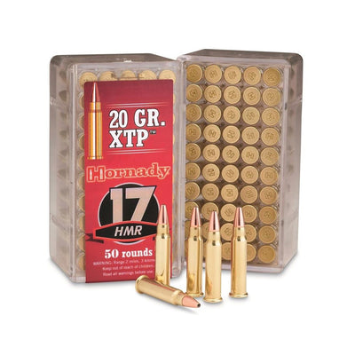 Hornady .17 HMR 20gr XTP Bullets , available online from red mills outdoor pursuits gun shop