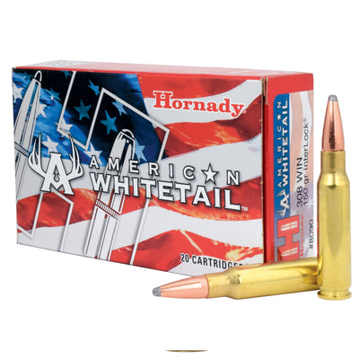 Hornady .308 Win American Whitetail 150gr InterLock Bullets available online from red mills outdoor pursuits kilkenny ireland gun shop