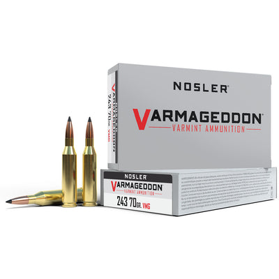 Nosler Varmagedon .243 Win 70gr Bullets red mills outdoor pursuits gun shop