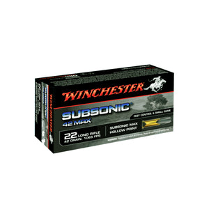 Winchester Subsonic 42 Max .22 LR HP 42gr Bullets  available online from red mills outdoor pursuits kilkenny ireland 